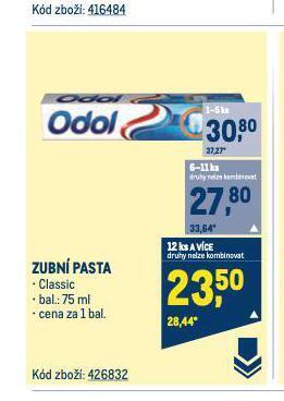 Makro Odol zubní pasta nabídka
