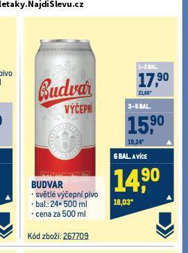 Makro Pivo budvar nabídka