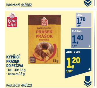 Makro Kypřicí prášek do pečiva nabídka