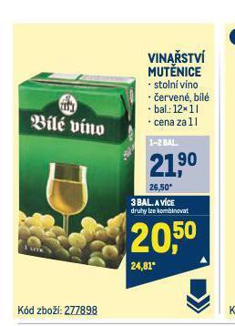 Makro Vinařství mutěnice nabídka