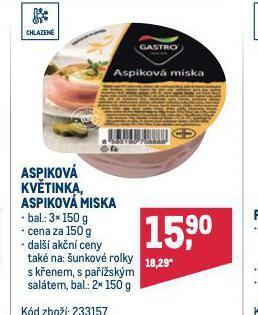 Makro Aspiková miska nabídka