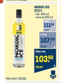 Makro Nordic ice vodka nabídka