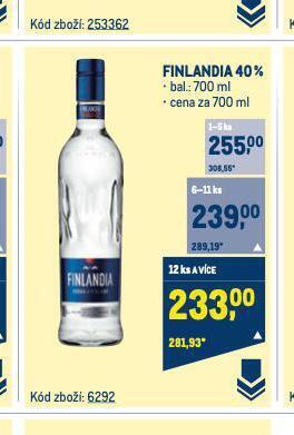 Makro Finlandia vodka nabídka