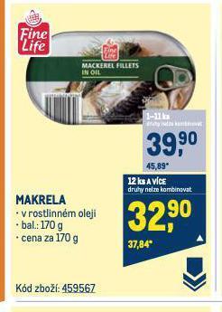 Makro Makrela nabídka