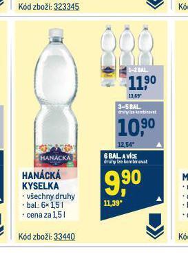Makro Hanácká kyselka nabídka