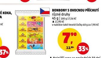 Penny Market Bonbony s ovocnou příchutí nabídka