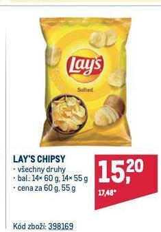 Makro Lay's chipsy nabídka