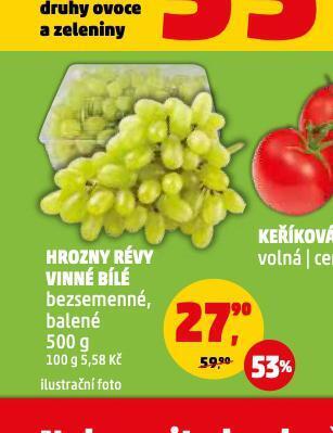 Penny Market Hrozny révy vinné bílé nabídka