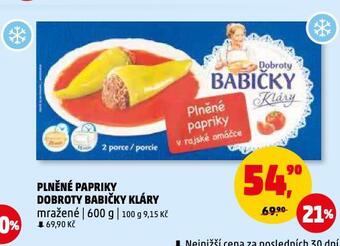 Penny Market Dobroty babičky kláry plněné papriky nabídka