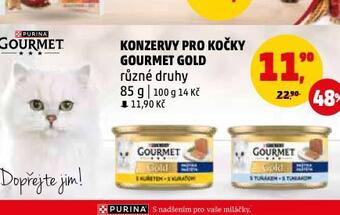 Penny Market Gourmet gold konzerva pro kočky nabídka