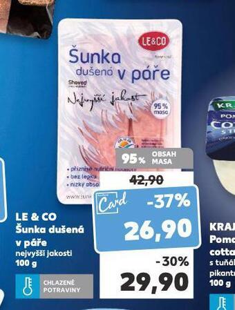 Kaufland Le & co šunka dušená v páře nabídka