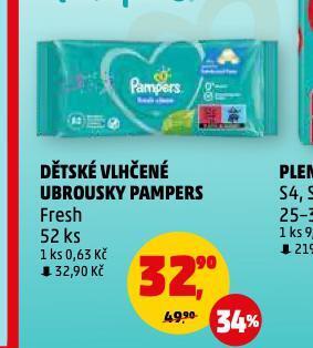 Penny Market Pampers vlhčené ubrousky nabídka