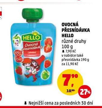 Penny Market Ovocná přesnídávka hello nabídka