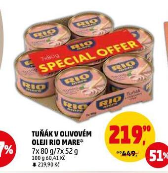 Penny Market Tuňák v olivovém oleji rio mare nabídka