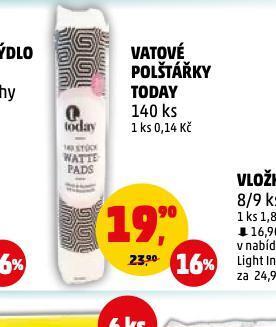 Vatové polštářky today