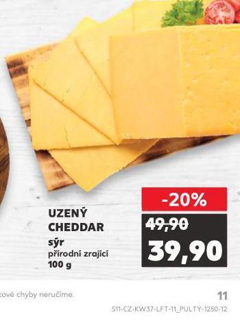 Kaufland Uzený cheddar sýr nabídka