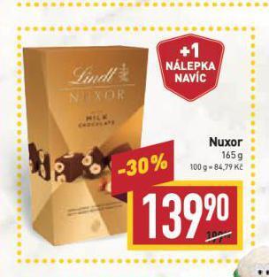 Billa Lindt nuxor nabídka