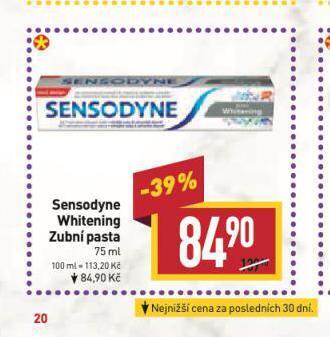 Billa Sensodyne zubní pasta nabídka