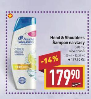 Billa Head & shoulders šampon nabídka