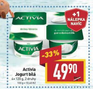 Billa Activia jogurt nabídka