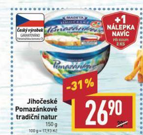 Billa Jihočeské pomazánkové tradiční nabídka