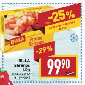Billa Krevety nabídka