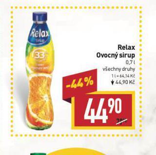 Billa Relax ovocný sirup nabídka