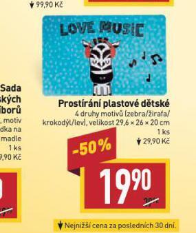 Prostírání plastové