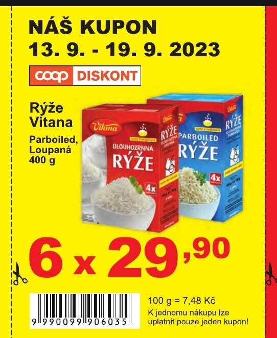 COOP DISKONT Rýže Vitana nabídka