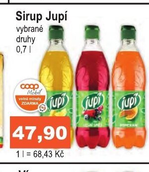 COOP DISKONT Sirup Jupí nabídka