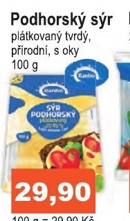 COOP DISKONT Podhorský sýr nabídka
