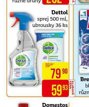 Teta Dettol sprej, ubrousky nabídka