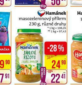 Teta Hamánek masozeleninový příkrm nabídka