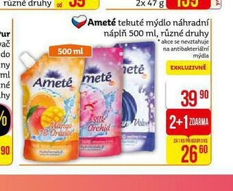 Teta Ameté tekuté mýdlo náhradní náplň nabídka
