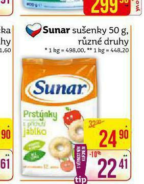 Teta Sunar sušenky nabídka