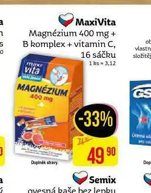 Teta Maxivita magnézium + b komplex + vitamin c nabídka