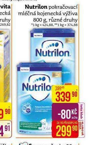 Teta Nutrilon pokračovací kojenecká výživa nabídka