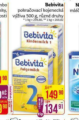 Teta Bebivita pokračovací kojenecká výživa nabídka