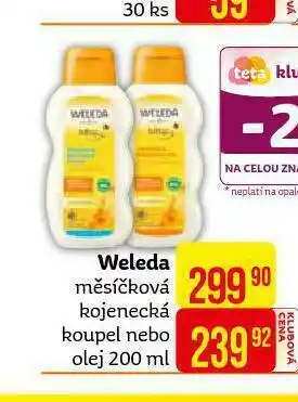 Teta Weleda měsíčková kojenecká koupel nabídka