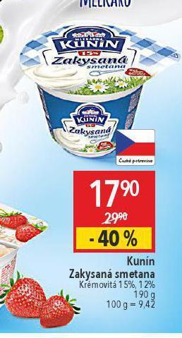 Globus Kunín zakysaná smetana nabídka
