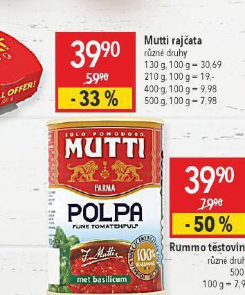 Globus Mutti rajčata nabídka