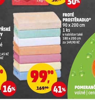 Penny Market Froté prostěradlo nabídka