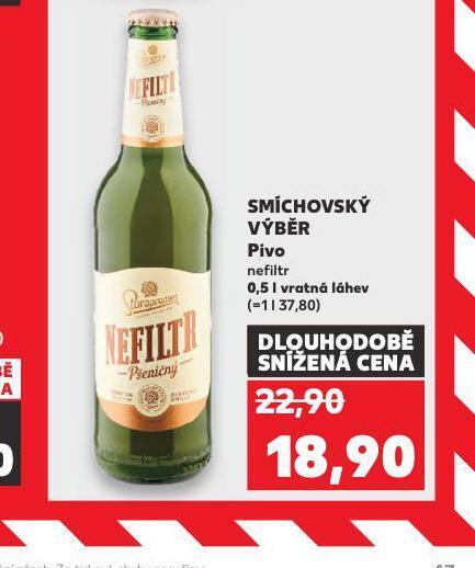 Kaufland Pivo smíchovský výběr nabídka