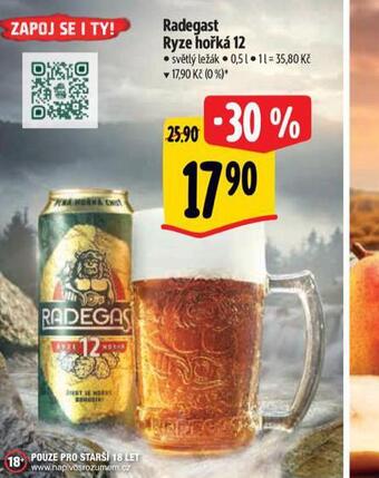 Albert Pivo radegast ryze hořká 12 nabídka