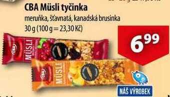 CBA Cba müsli tyčinka, 30 g nabídka