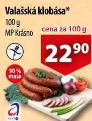 CBA Valašská klobása, 100 g nabídka