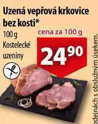 CBA Uzená vepřová krkovice bez kosti, 100 g nabídka