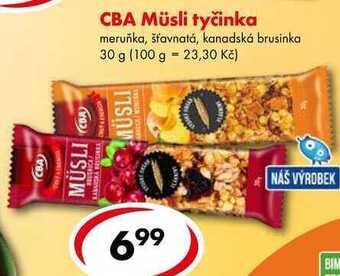 CBA Cba müsli tyčinka, 30 g nabídka