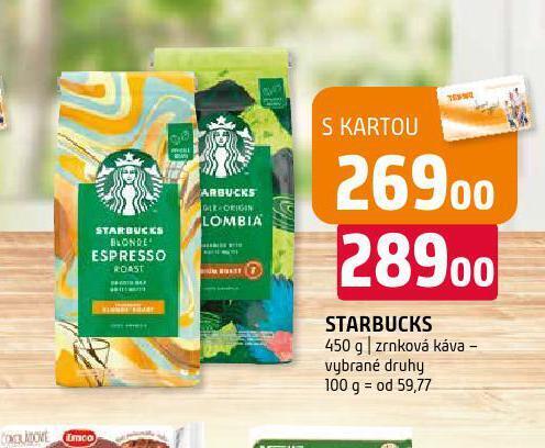 Terno Káva starbucks nabídka