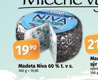 Coop Niva sýr nabídka